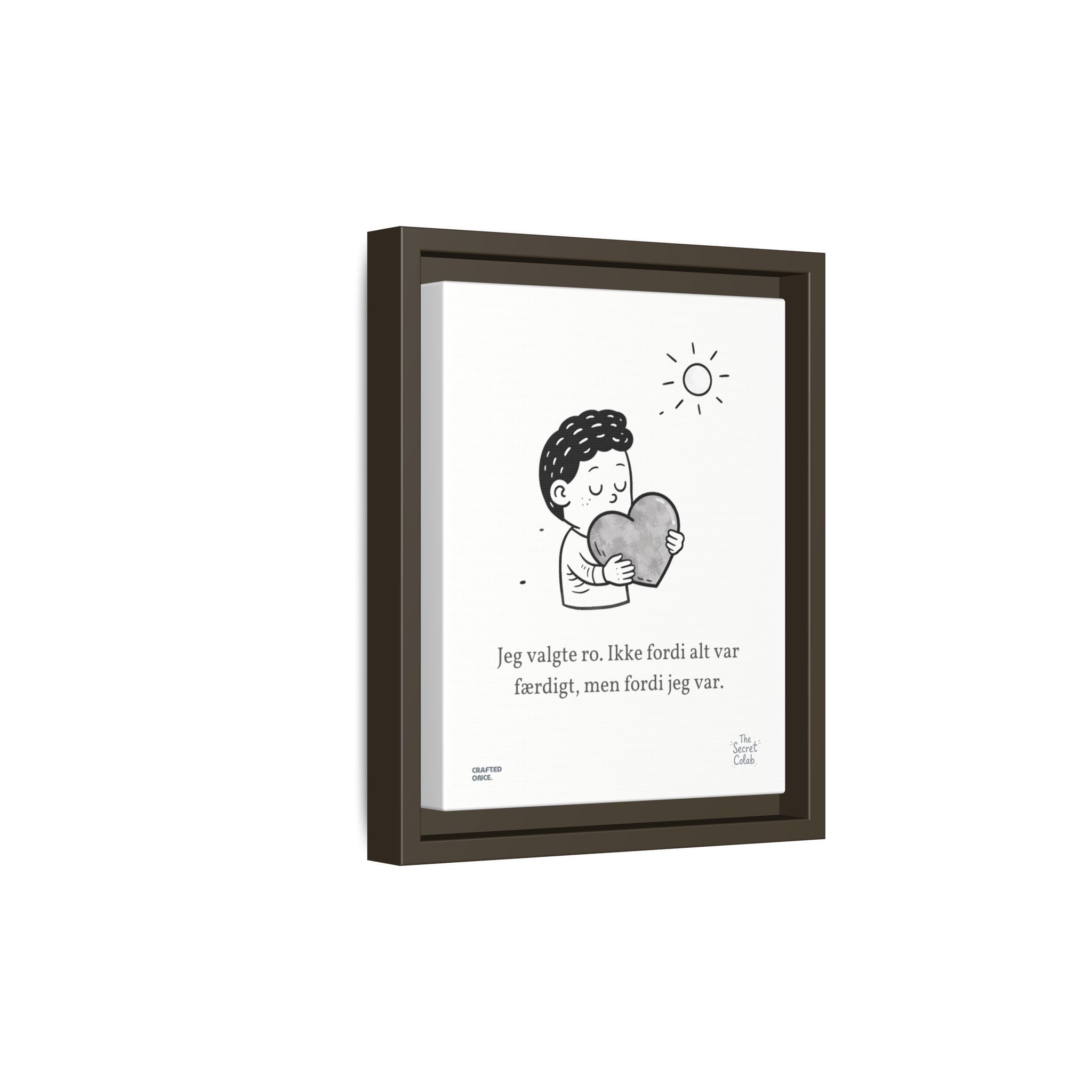 Danish Quote Illustration - Nogen om Noget #15: Jeg valgte ro. Ikke fordi alt var færdigt, men fordi jeg var. - Image 4
