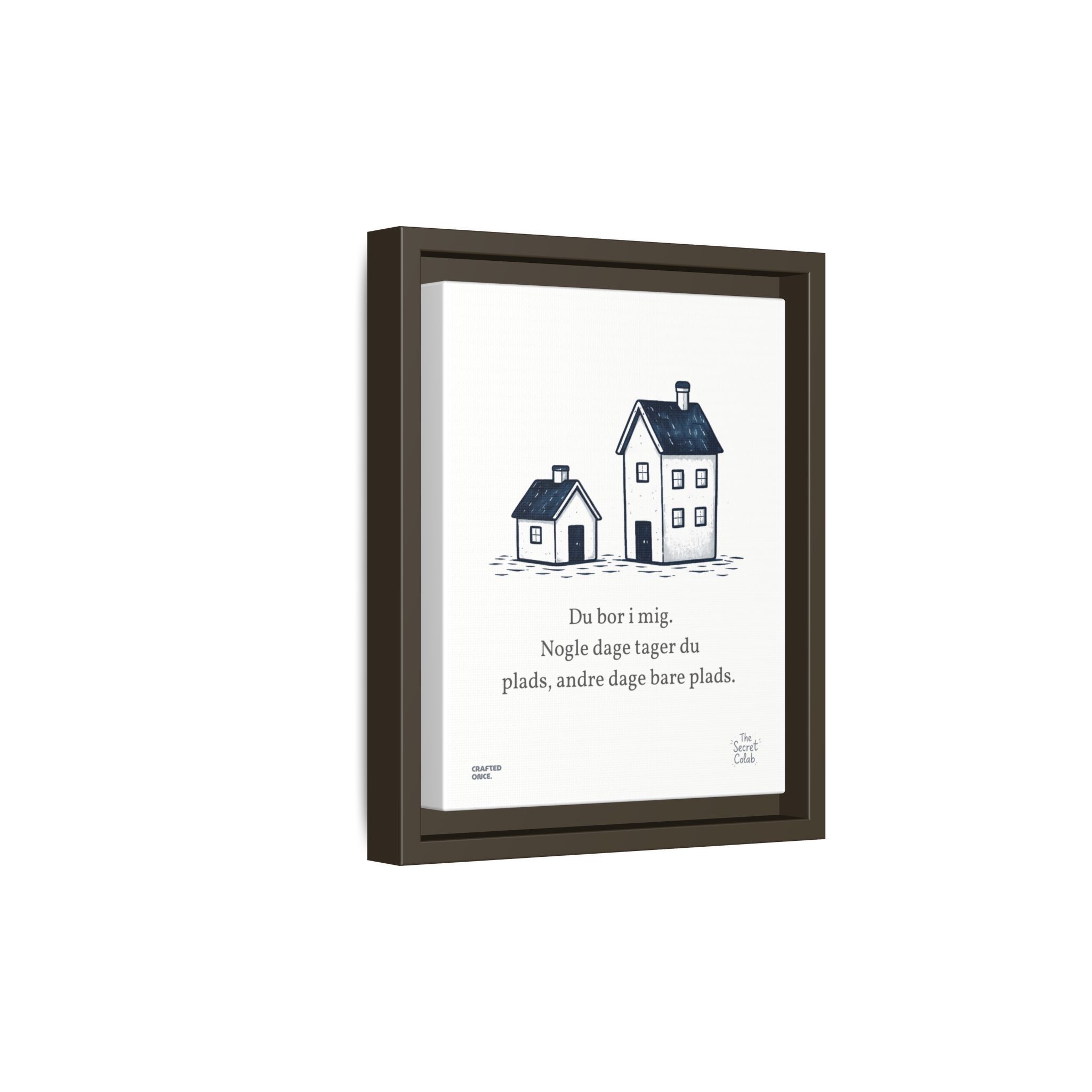Danish Quote Illustration - Nogen om Noget #14: Du bor i mig. Nogle dage tager du plads, andre dage bare plads. - Image 4