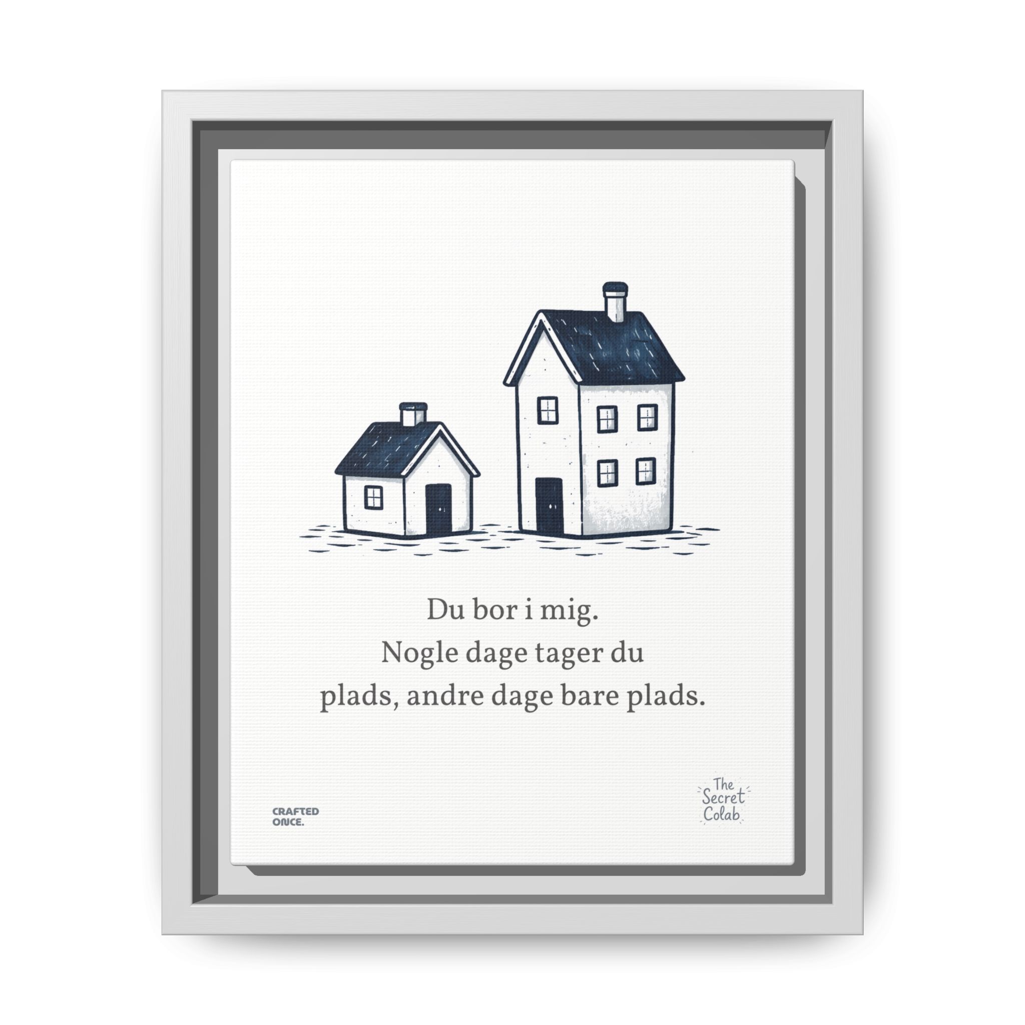 Danish Quote Illustration - Nogen om Noget #14: Du bor i mig. Nogle dage tager du plads, andre dage bare plads. - Image 5