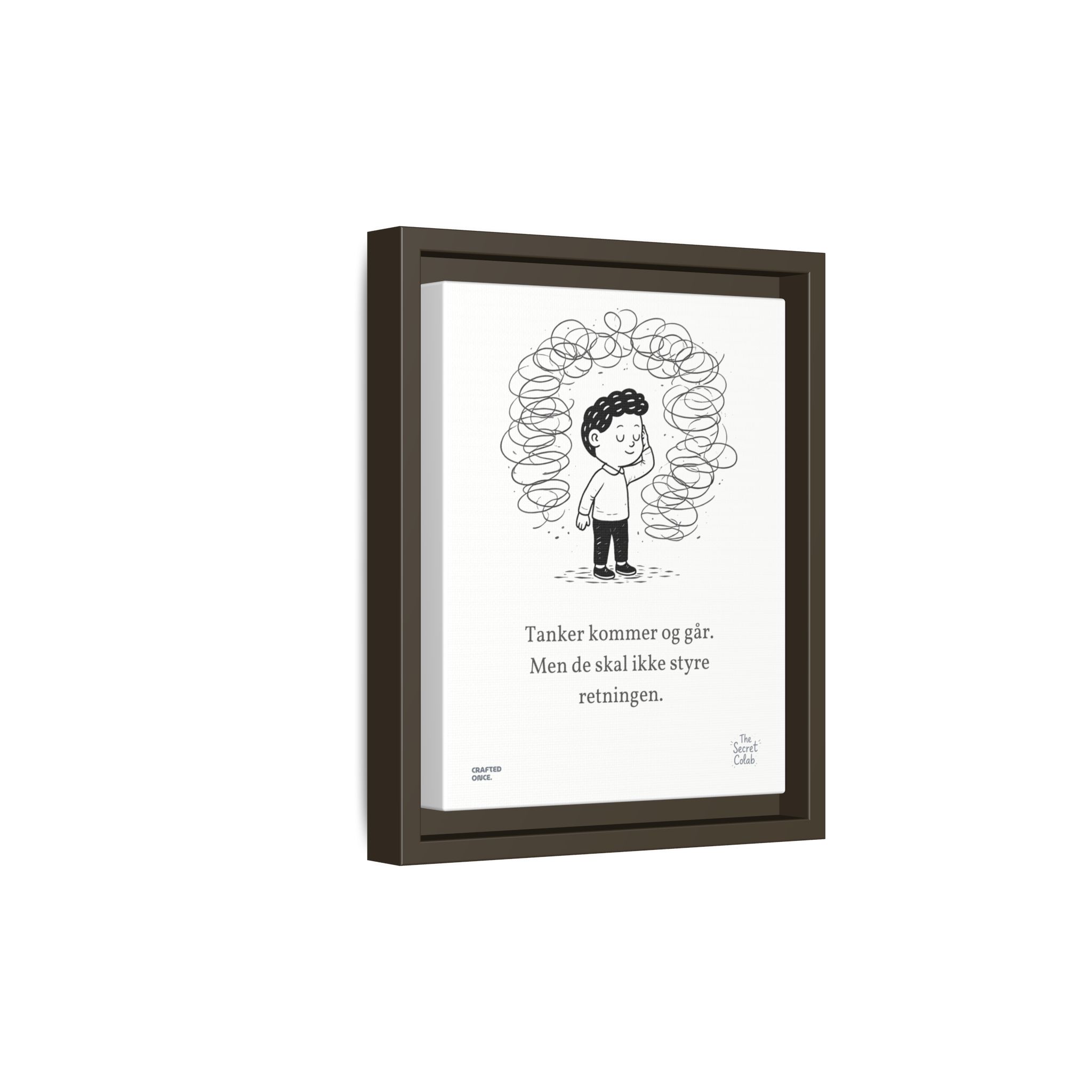 Danish Quote Illustration - Nogen om Noget #11: Tanker kommer og går. Men de skal ikke styre retningen. - Image 4