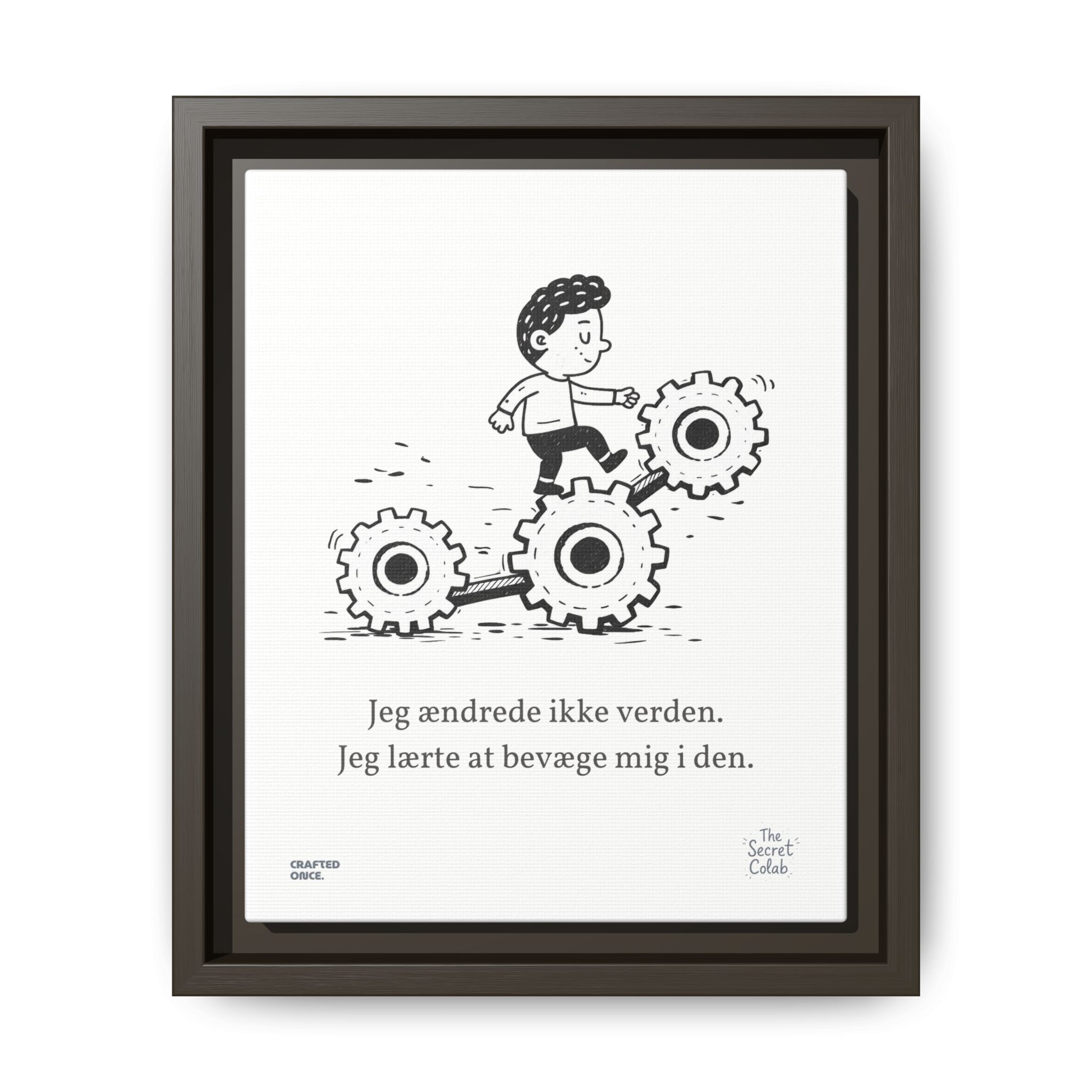 Danish Quote Illustration - Nogen om Noget #17: Jeg ændrede ikke verden. Jeg lærte at bevæge mig i den. - Image 3