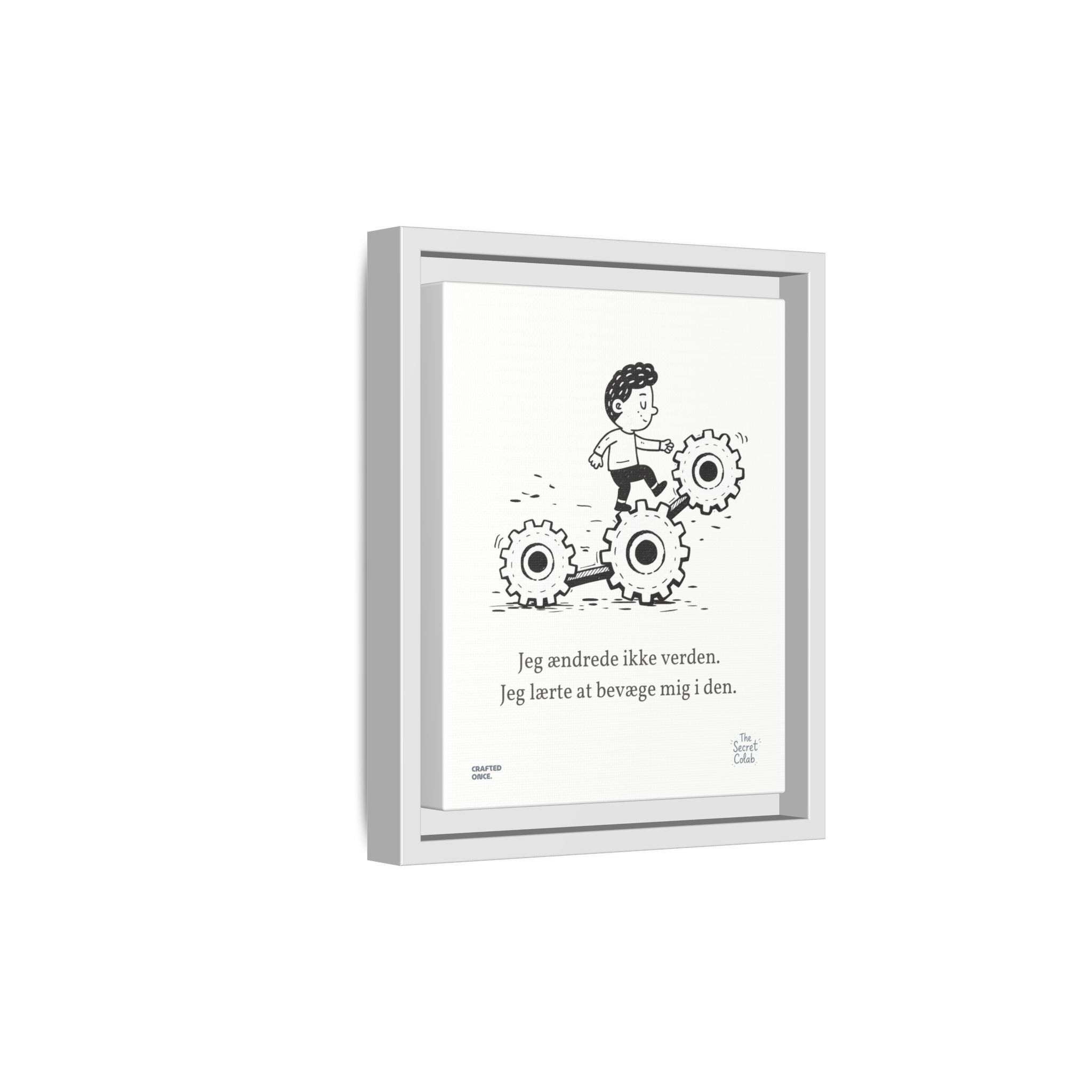 Danish Quote Illustration - Nogen om Noget #17: Jeg ændrede ikke verden. Jeg lærte at bevæge mig i den. - Image 6