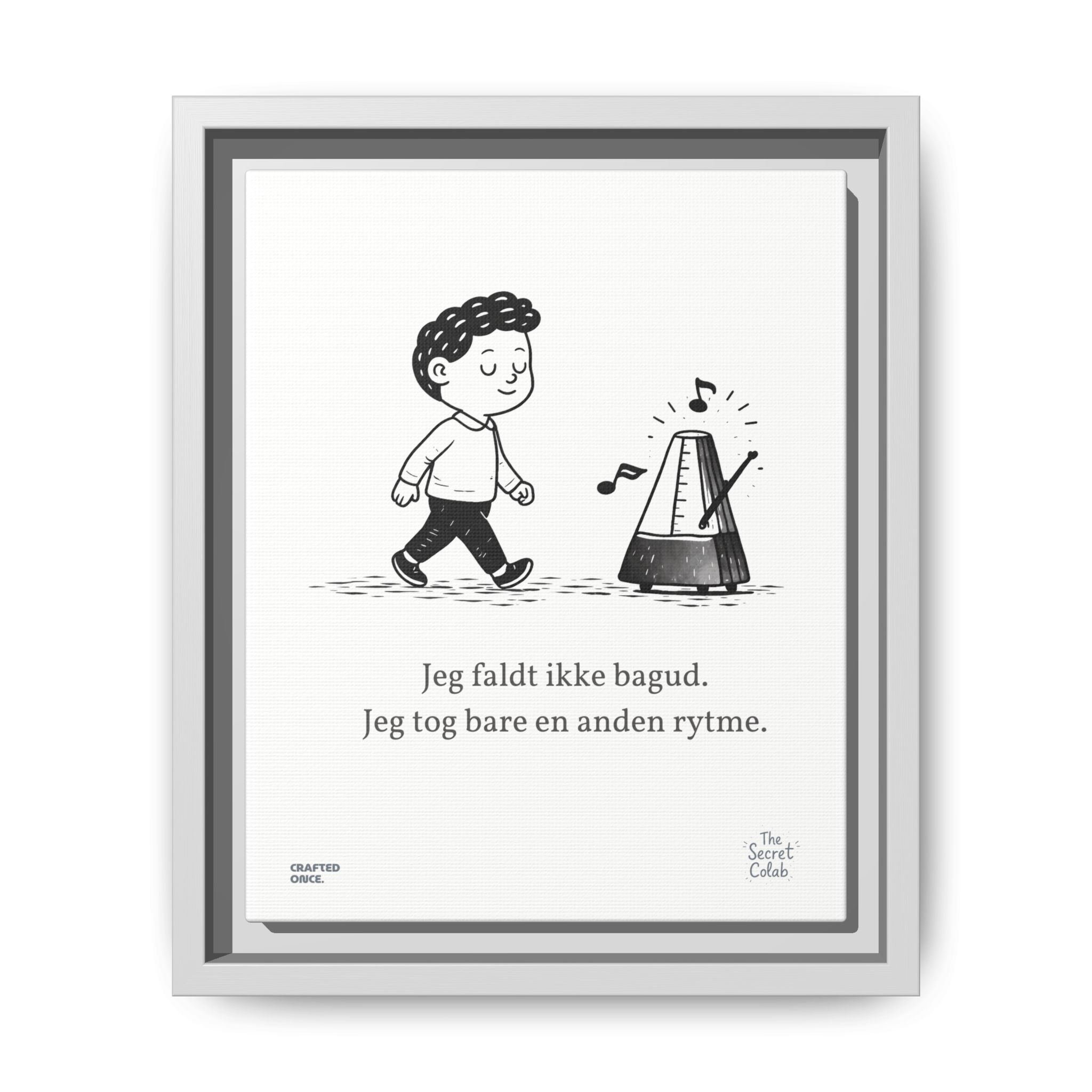 Danish Quote Illustration - Nogen om Noget #04: Jeg faldt ikke bagud. Jeg tog bare en anden rytme. - Image 5