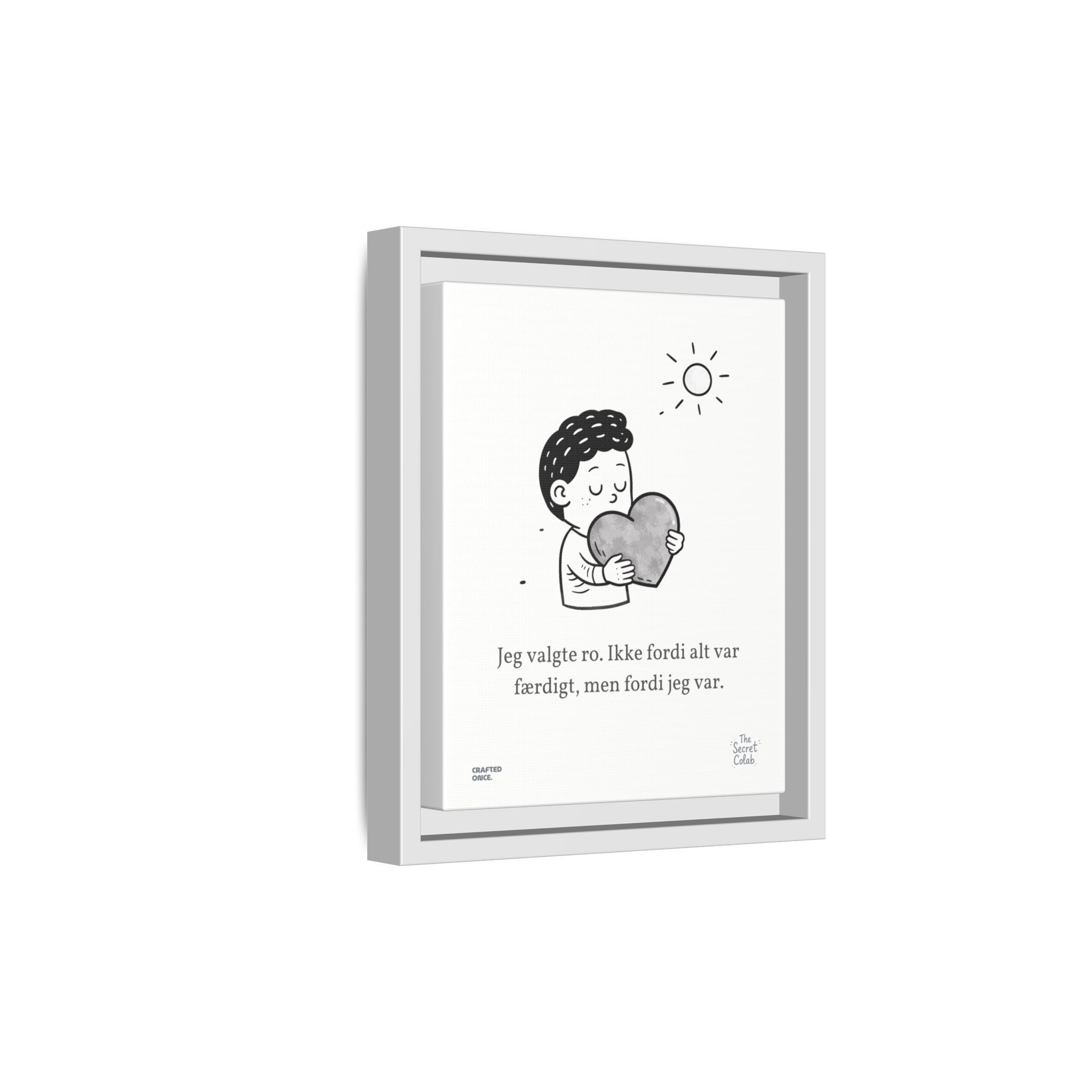 Danish Quote Illustration - Nogen om Noget #15: Jeg valgte ro. Ikke fordi alt var færdigt, men fordi jeg var. - Image 6
