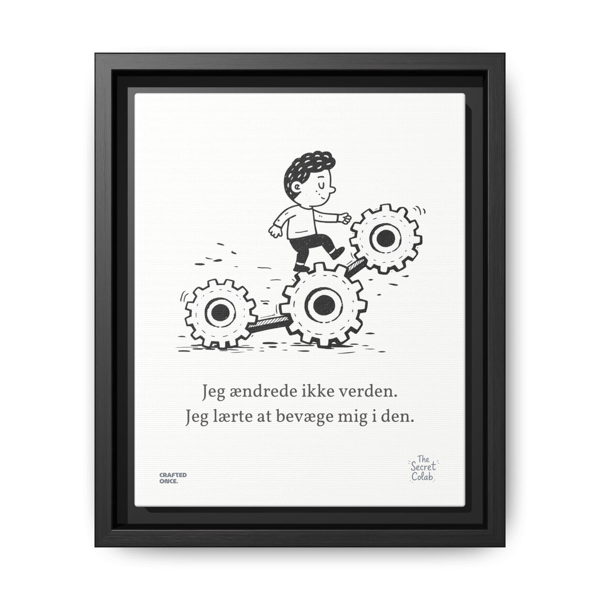 Danish Quote Illustration - Nogen om Noget #17: Jeg ændrede ikke verden. Jeg lærte at bevæge mig i den.