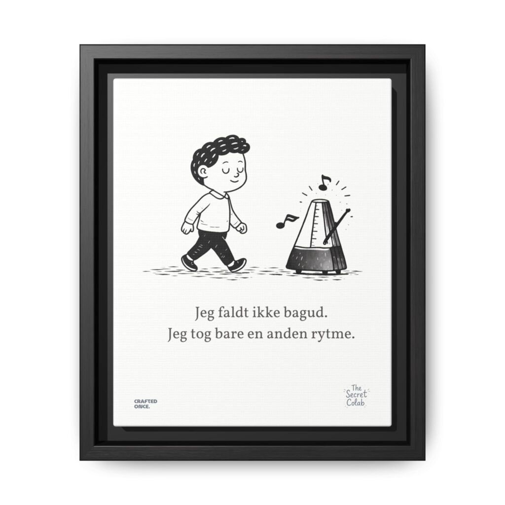Danish Quote Illustration - Nogen om Noget #04: Jeg faldt ikke bagud. Jeg tog bare en anden rytme.