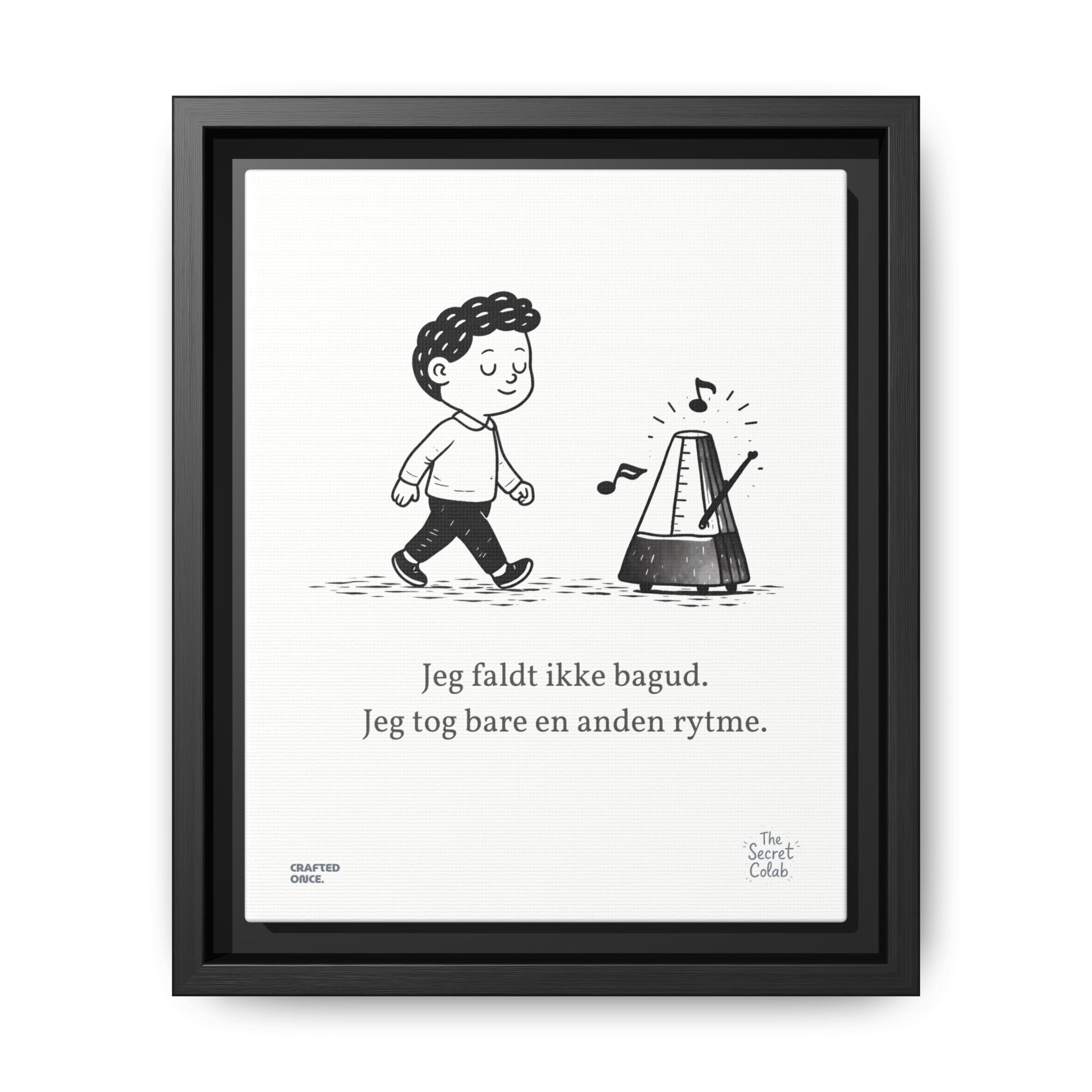 Danish Quote Illustration - Nogen om Noget #04: Jeg faldt ikke bagud. Jeg tog bare en anden rytme.