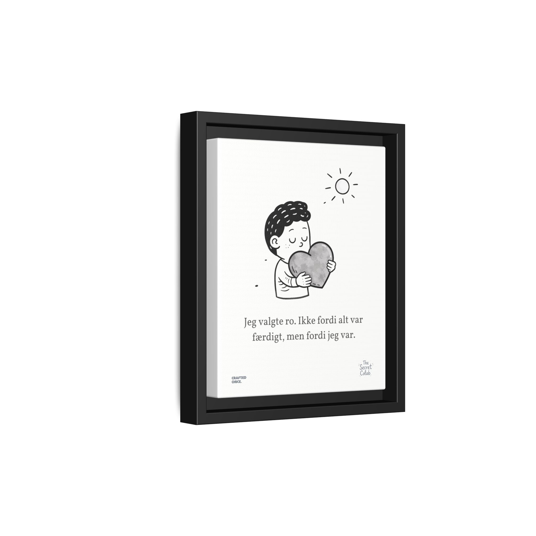 Danish Quote Illustration - Nogen om Noget #15: Jeg valgte ro. Ikke fordi alt var færdigt, men fordi jeg var. - Image 2