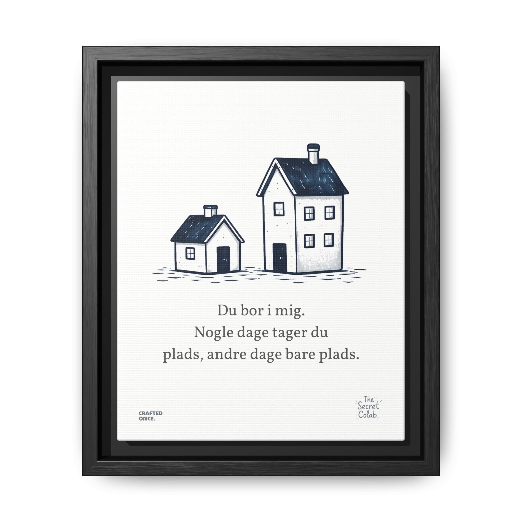 Danish Quote Illustration - Nogen om Noget #14: Du bor i mig. Nogle dage tager du plads, andre dage bare plads.