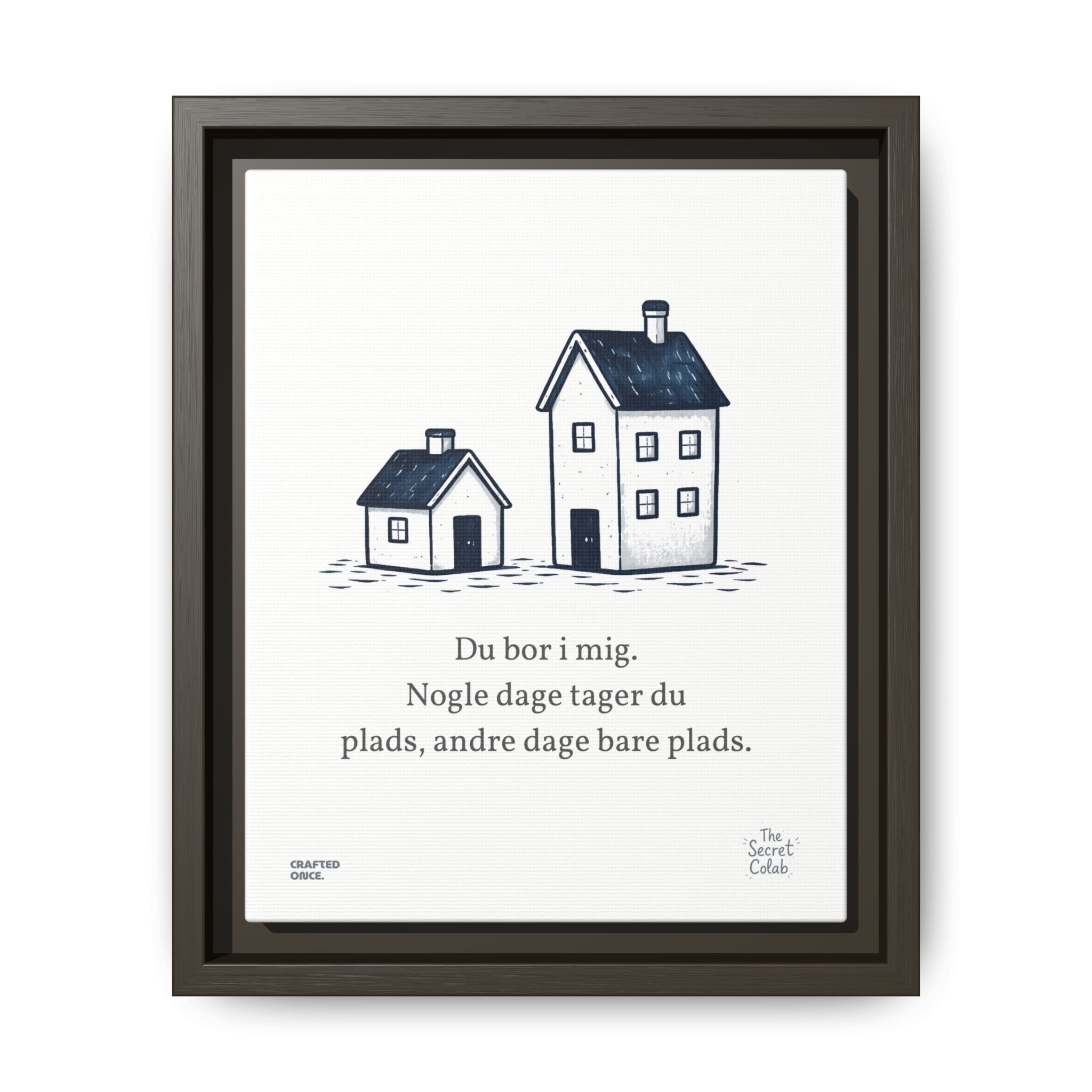 Danish Quote Illustration - Nogen om Noget #14: Du bor i mig. Nogle dage tager du plads, andre dage bare plads. - Image 3