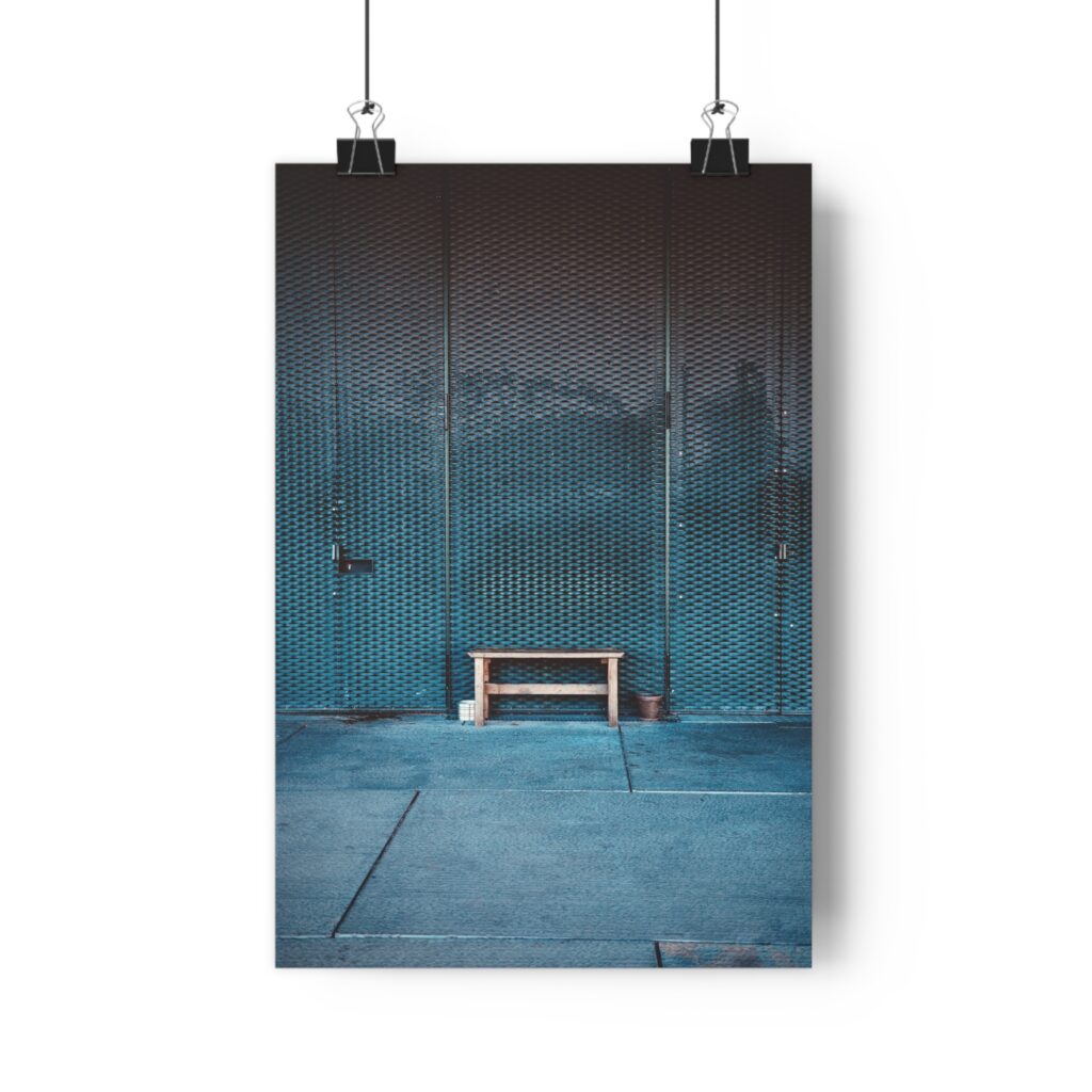 Giclée Art Print - Bench in blue