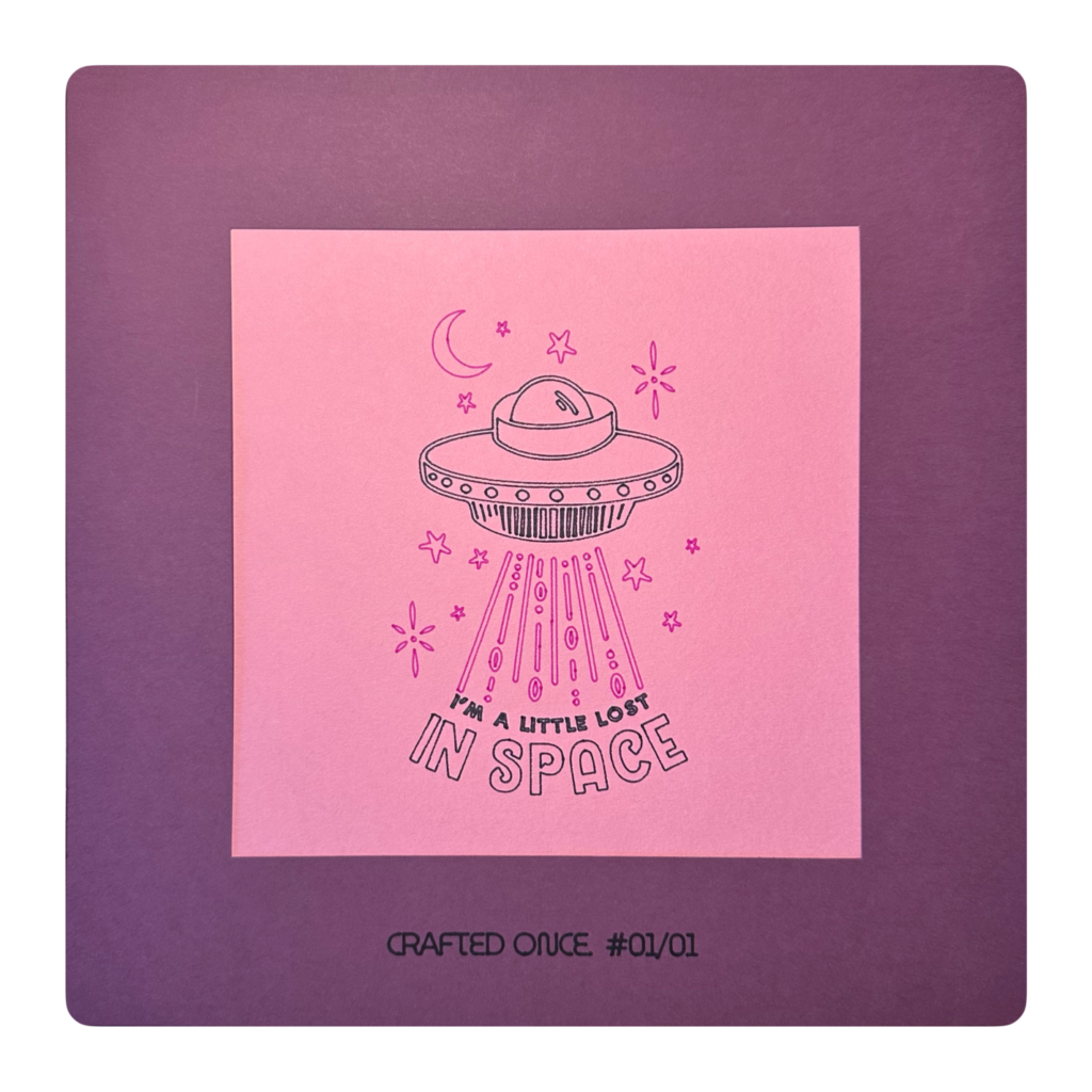 I’m a Little Lost in Space - Unique plotter piece · 01/01